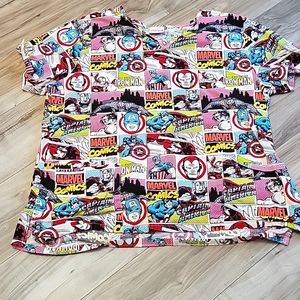 Marvel scrub top
